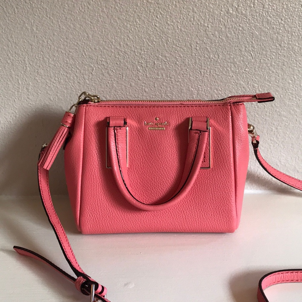 KATE SPADE coral satchel mini crossbody bag